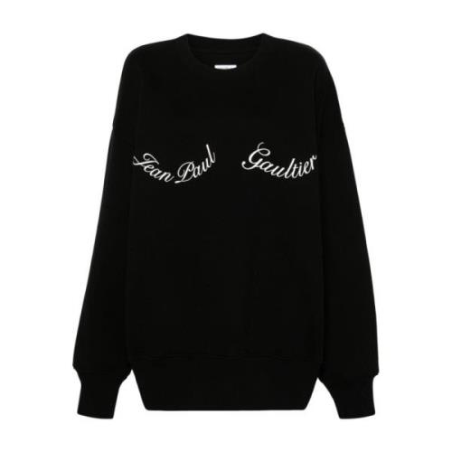 Zwarte Sweater met Logoprint Jean Paul Gaultier , Black , Dames