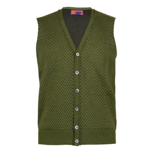 Groene Lelie Wollen Vest Gallo , Multicolor , Heren