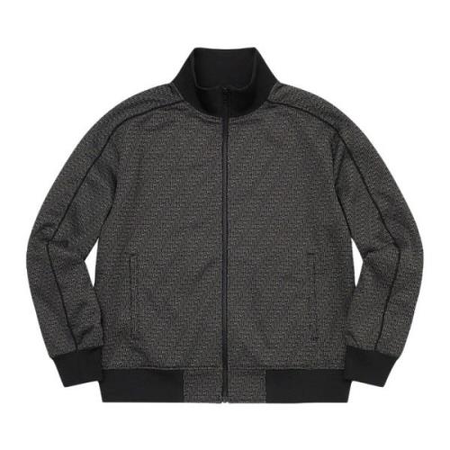 Zwart Jacquard Logo Track Jacket Supreme , Black , Heren