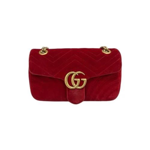 Pre-owned Velvet gucci-bags Gucci Vintage , Red , Dames