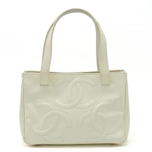 Pre-owned Leather chanel-bags Chanel Vintage , White , Dames