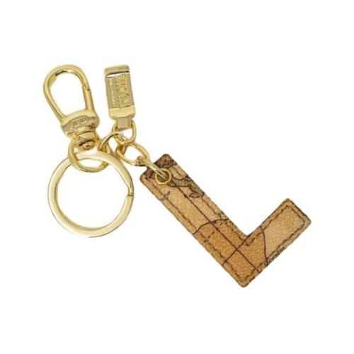 Sleutelhanger Letter L Pool 6000 Alviero Martini 1a Classe , Beige , D...