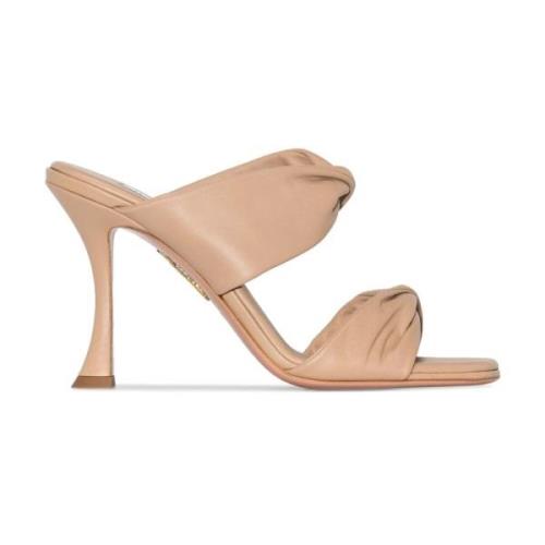 Flat Sandals Aquazzura , Beige , Dames