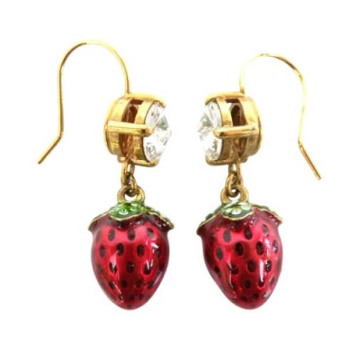 Pre-owned Metal earrings Miu Miu Pre-owned , Red , Dames