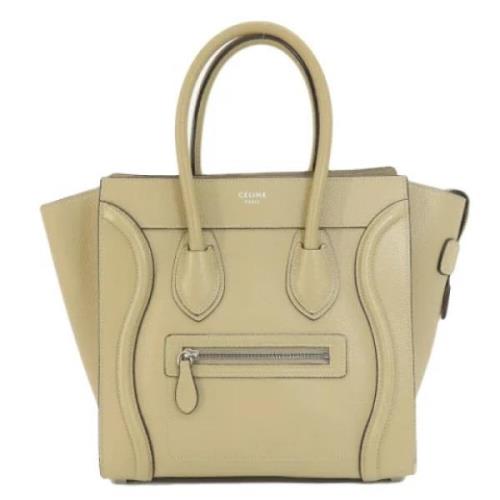 Pre-owned Leather celine-bags Celine Vintage , Beige , Dames