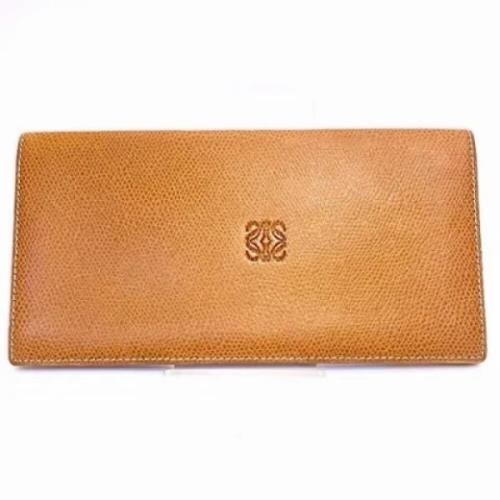 Pre-owned Leather wallets Loewe Pre-owned , Brown , Dames