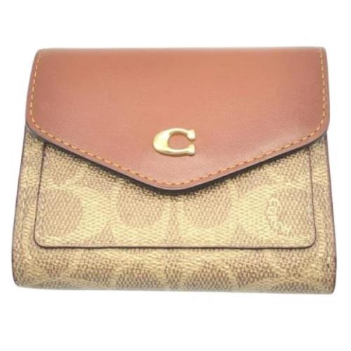 Pre-owned Leather wallets Coach Pre-owned , Beige , Dames