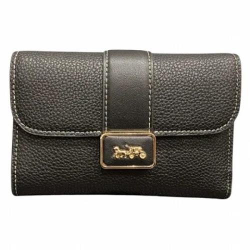 Pre-owned Leather wallets Coach Pre-owned , Black , Dames