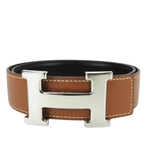 Pre-owned Leather belts Hermès Vintage , Brown , Dames