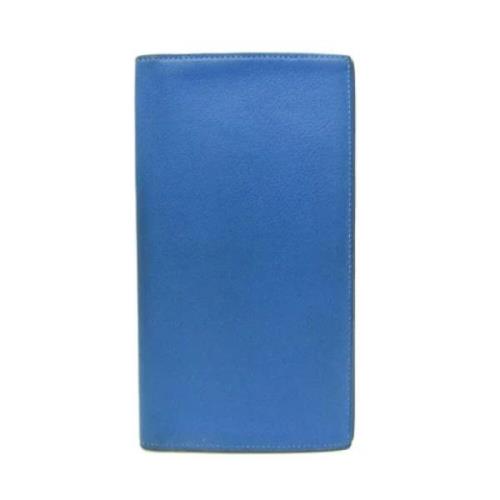 Pre-owned Leather wallets Hermès Vintage , Blue , Dames