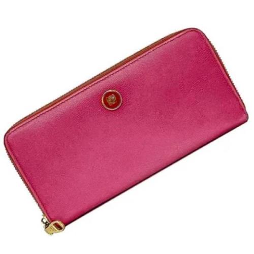 Pre-owned Leather wallets Loewe Pre-owned , Pink , Dames