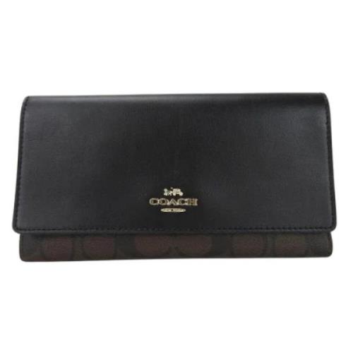 Pre-owned Leather wallets Coach Pre-owned , Black , Dames