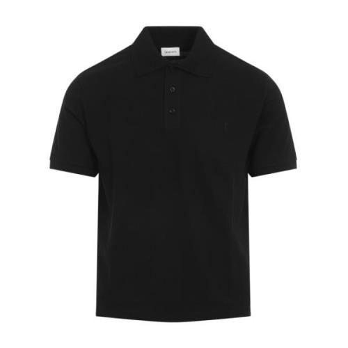 Klassiek Zwart Polo Shirt Saint Laurent , Black , Heren