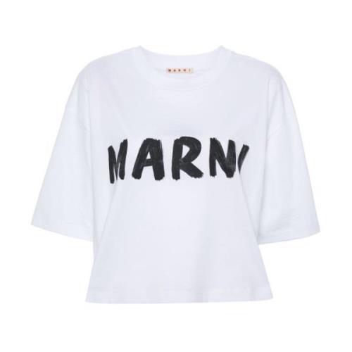 Stijlvolle T-shirts en Polos Marni , White , Dames