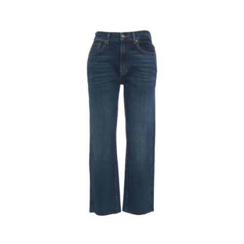 Blauwe Jeans Aw24 Dameskleding 7 For All Mankind , Blue , Dames