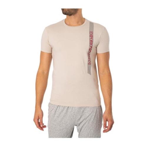 Slim Fit Logo T-Shirt - Les Beiges Emporio Armani , Beige , Heren