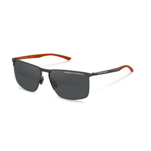 Donkergrijs Rood Rook Zonnebril Porsche Design , Gray , Unisex