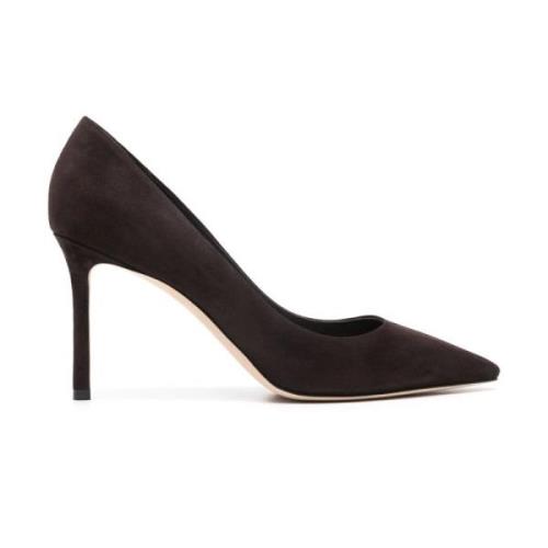 Bruine Suède Pumps Met Puntige Hak Jimmy Choo , Brown , Dames