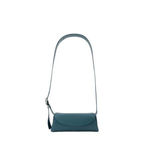 Blauwe Leren Mini Tas Jil Sander , Blue , Dames