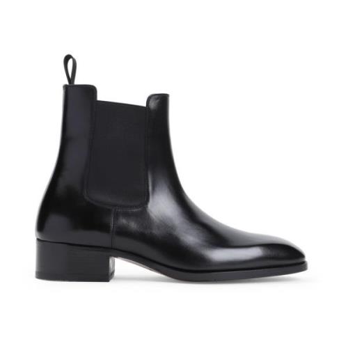 Zwarte Chelsea Boot Tom Ford , Black , Heren