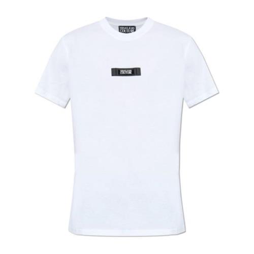 T-shirt met logo Versace Jeans Couture , White , Heren