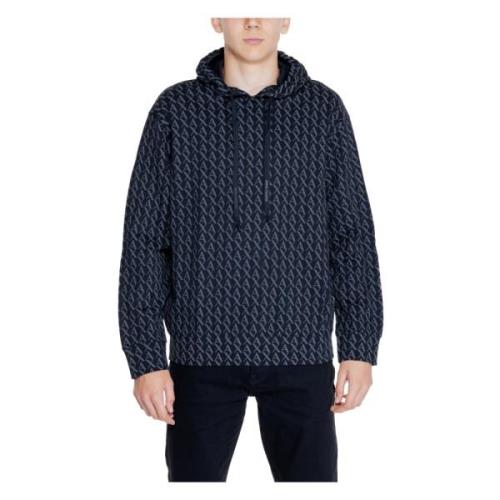 Heren Sweatshirt Katoenmix Collectie Armani Exchange , Black , Heren