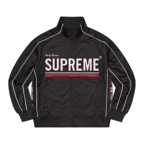 Wereldberoemde Jacquard Track Jacket Zwart Supreme , Black , Heren