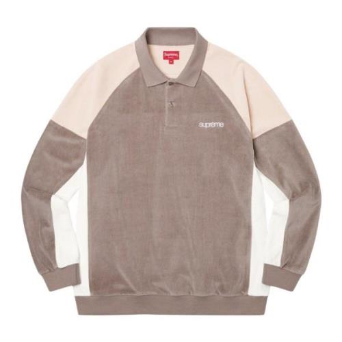 Velours Paneel Polo Lichtbruin Supreme , Brown , Heren