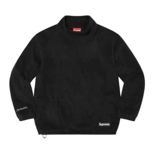 Beperkte Oplage Zwarte Mock Neck Pullover Supreme , Black , Heren