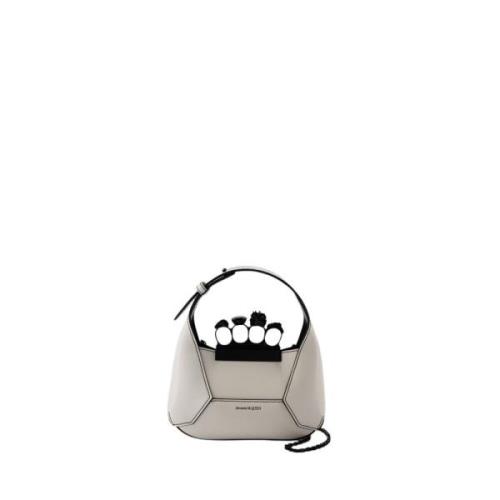 Kristal Hobo Mini Tas - Ivoor Alexander McQueen , Beige , Dames