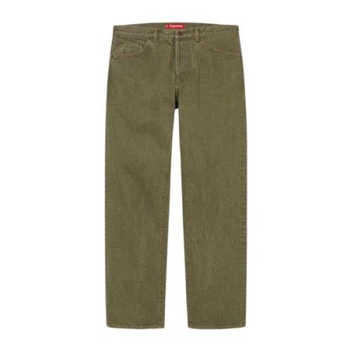 Klassieke Regular Olijf Jeans Supreme , Green , Heren