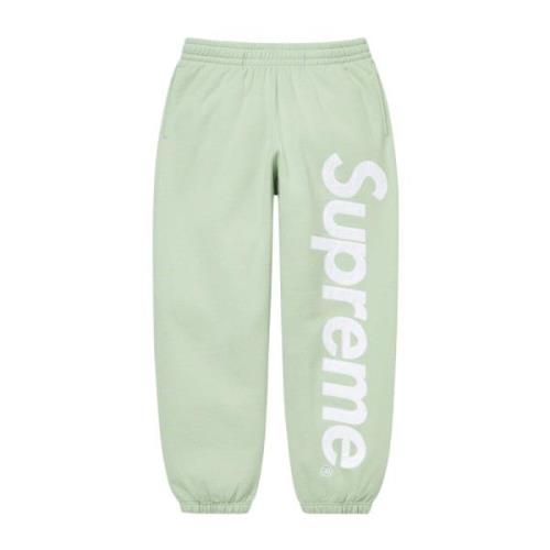 Satin Appliqué Sweatpant Mint Supreme , Green , Heren