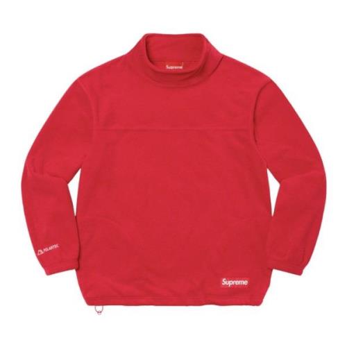 Rode Mock Neck Pullover Polartec Fleece Supreme , Red , Heren