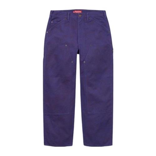 Blauwe Canvas Utility Schildersbroek Supreme , Blue , Heren