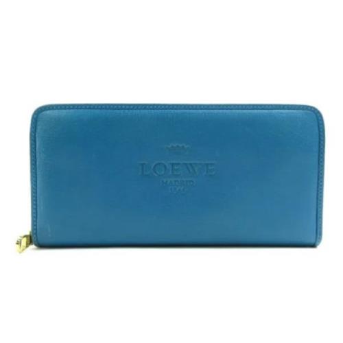 Pre-owned Leather wallets Loewe Pre-owned , Blue , Unisex