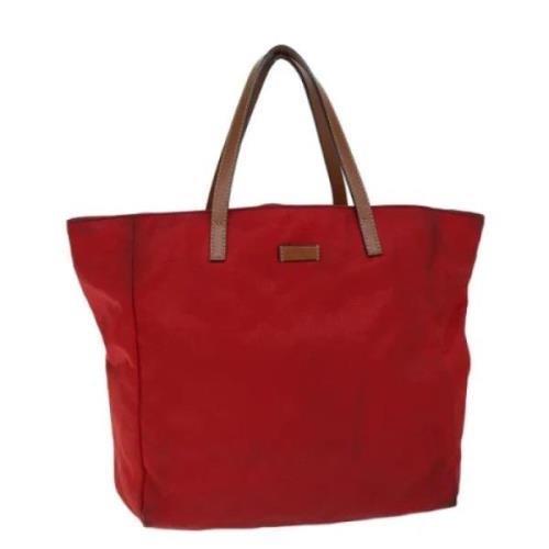 Pre-owned Canvas totes Gucci Vintage , Red , Dames