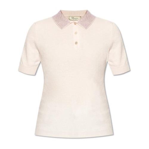 Polo met decoratieve afwerking Blumarine , Pink , Dames