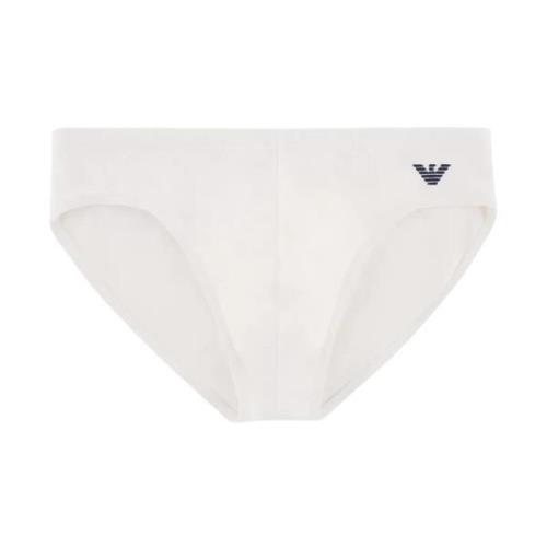 Geborduurde logo zwembroek - Wit Emporio Armani , White , Heren