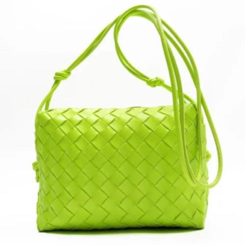 Pre-owned Leather shoulder-bags Bottega Veneta Vintage , Green , Dames