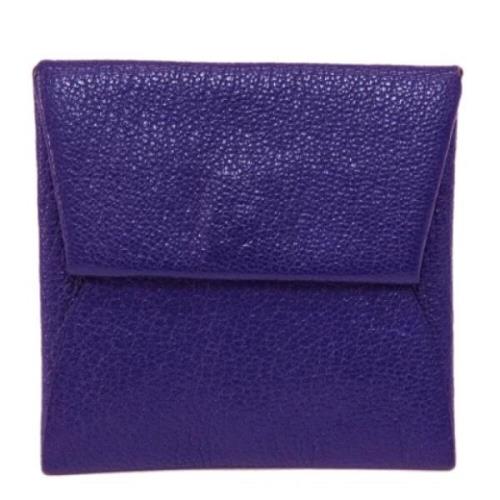 Pre-owned Leather wallets Hermès Vintage , Purple , Dames