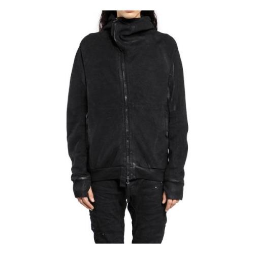 Hoge hals Zipper Jacket met duimgaten Boris Bidjan Saberi , Black , He...