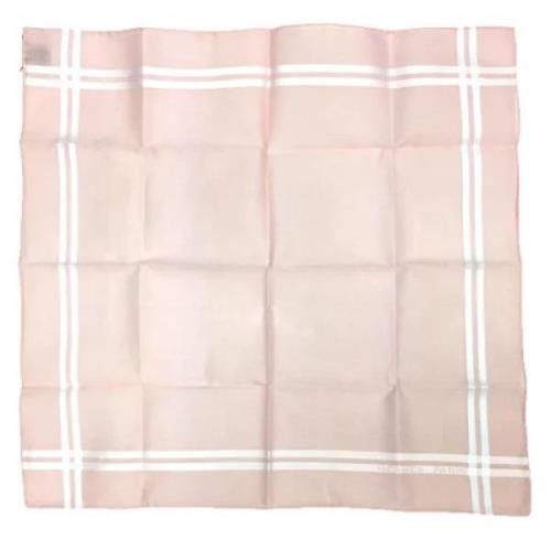 Pre-owned Cotton scarves Hermès Vintage , Pink , Dames