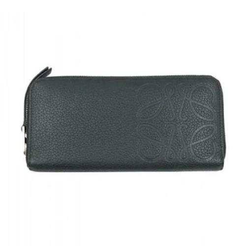 Pre-owned Leather wallets Loewe Pre-owned , Black , Dames