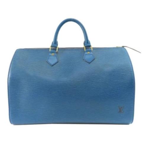 Pre-owned Leather handbags Louis Vuitton Vintage , Blue , Dames