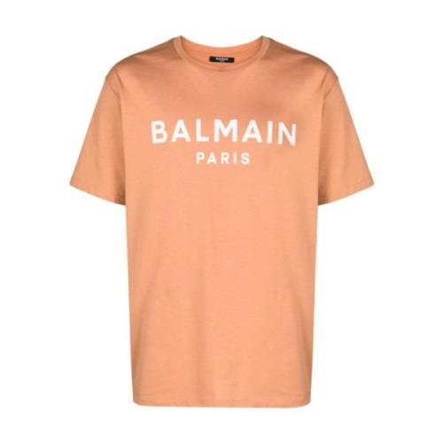 T-Shirts Balmain , Brown , Heren