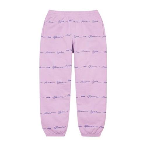 Script Stripe Sweatpant Pale Purple Supreme , Purple , Heren