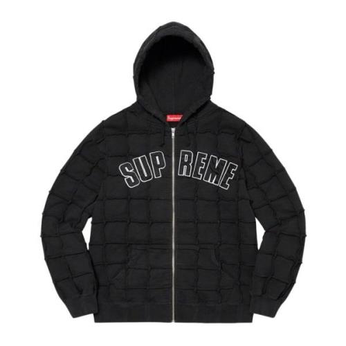 Beperkte oplage Patchwork Zip Up Hoodie Supreme , Black , Heren