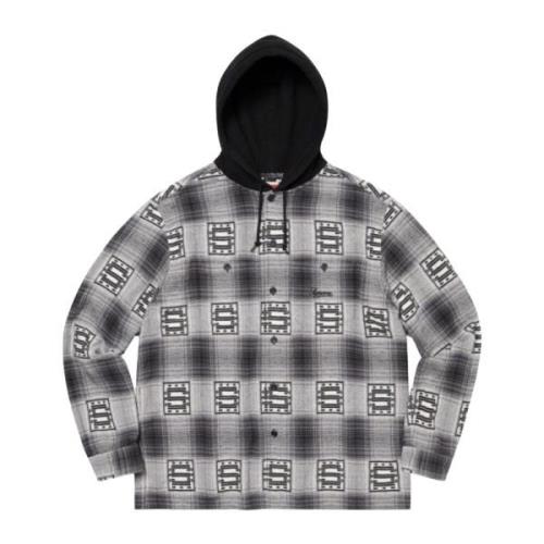 Beperkte Oplage Shadow Plaid Hoodie Zwart Supreme , Black , Heren