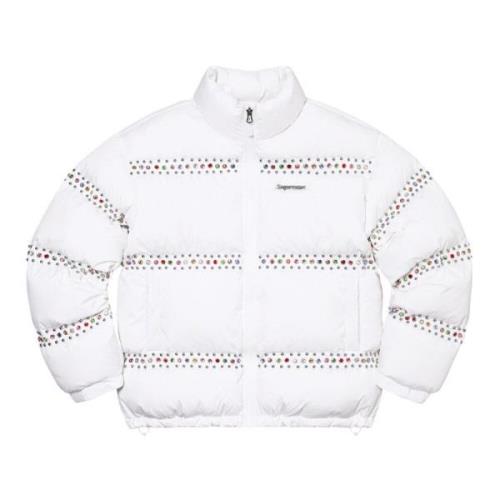 Studded Puffer Jacket White Supreme , White , Heren