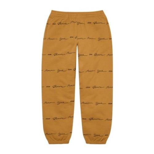 Script Stripe Sweatpant Dark Mustard Supreme , Yellow , Heren